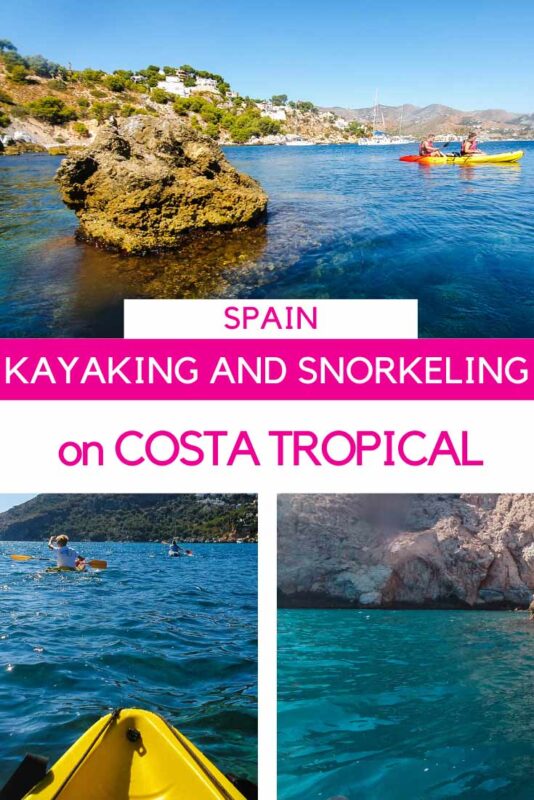 Kayaking and snorkeling on Costa Tropical Spain, in La Herradura Pin