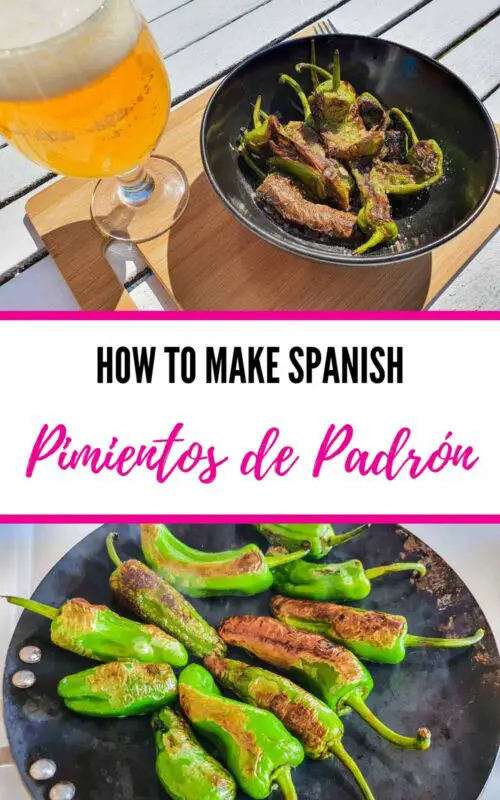 Cooking Padrón Peppers – How to Make Spanish Pimientos de Padrón Recipe pin